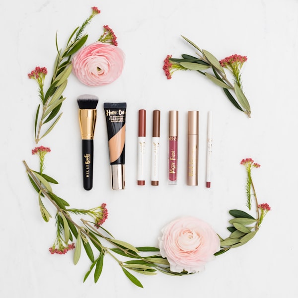 Botanical ingredient flatlay